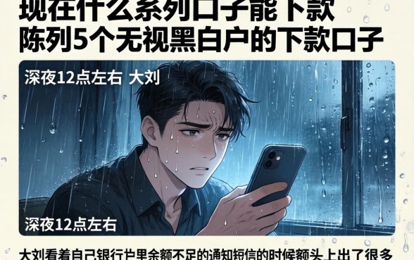 现在什么系列口子能下款,陈列5个无视黑白户的下款口子