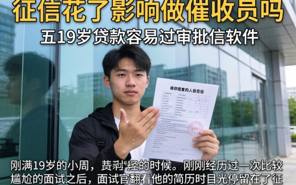 征信花了影响做催收员吗，概括五个19岁贷款容易过审批的软件