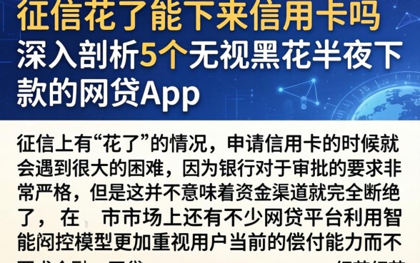征信花了能下来信用卡吗，深入剖析5个无视黑花半夜下款的网贷app