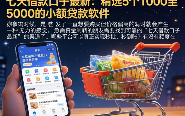 七天借款口子最新，精选5个1000至5000的小额贷款软件