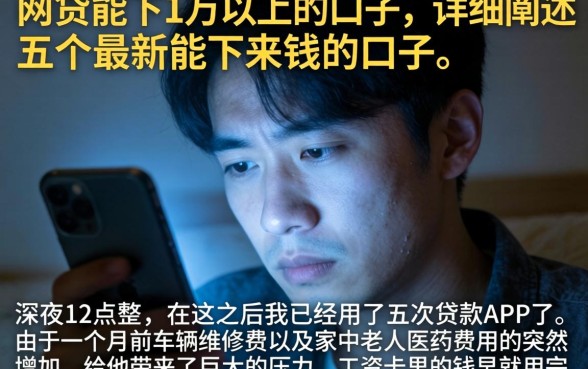 网贷能下1万以上的口子，详细阐述五个最新能下来钱的口子
