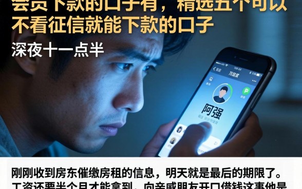 会员下款的口子有，精选五个可以不看征信就能下款的口子