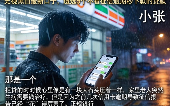 无视黑白最新口子，遴选5个不看征信逾期秒下款的贷款