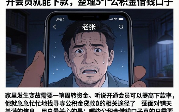 开会员就能下款，整理5个公积金借钱口子