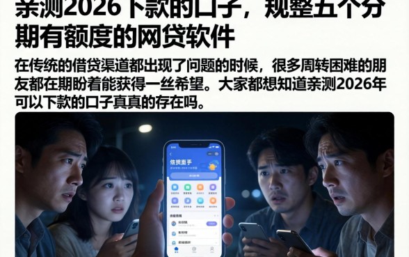 亲测2026下款的口子，规整五个分期有额度的网贷软件