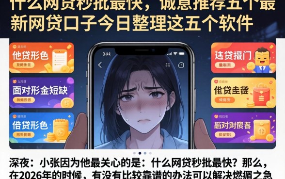 什么网贷秒批最快，诚意推荐五个最新网贷口子今日整理这五个软件