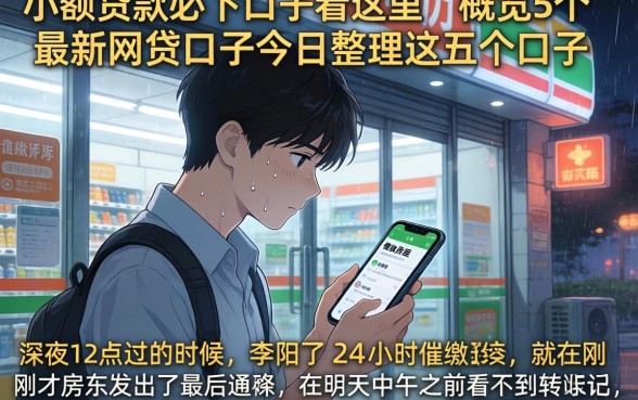 小额贷款必下口子看这里，概览5个最新网贷口子今日整理这五个口子