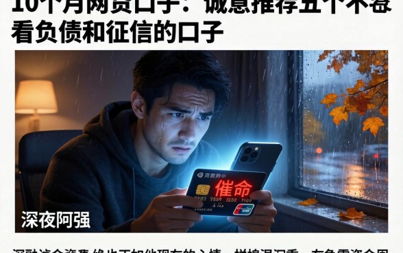 10月份网贷口子，诚意推荐五个不看负债和征信的口子