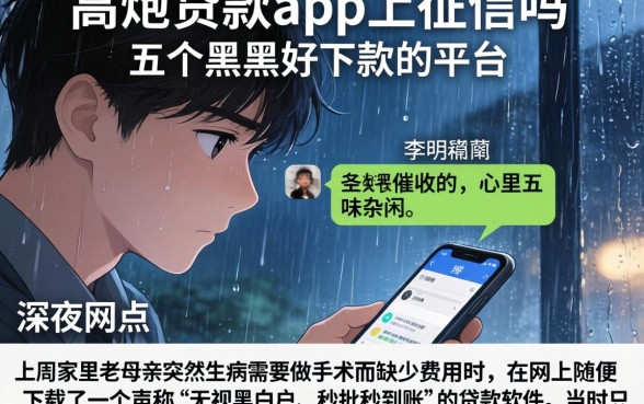 高炮贷款app上征信吗，概括五个黑户好下款的平台