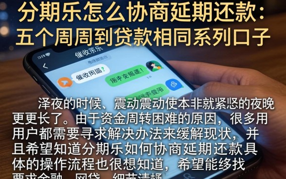 分期乐怎么协商延期还款，枚举五个周周到贷款相同系列的口子