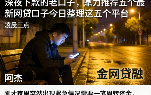 深夜下款的老口子，鼎力推荐五个最新网贷口子今日整理这五个平台