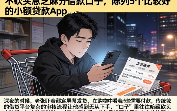 不砍头息芝麻分借款口子，陈列5个比较好的小额贷款app