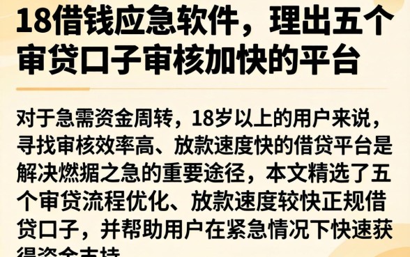 18借钱应急软件，理出五个审贷口子审核加快的平台