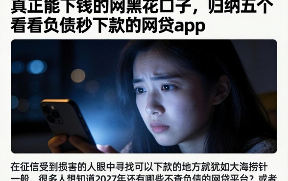 真正能下钱的网黑花口子，归纳五个不看负债秒下款的网贷app