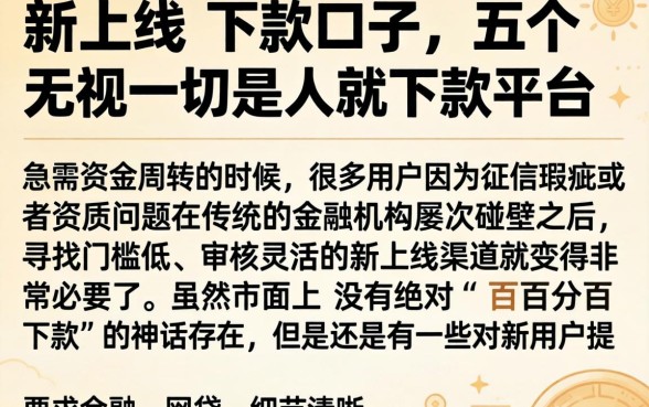 新上线的下款口子，详细阐述五个无视一切是人就下款平台