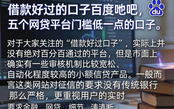 借款好过的口子百度贴吧，细致阐述五个网贷平台门槛低一点的口子