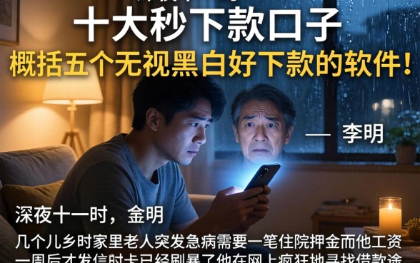 十大秒下款的口子，概括五个无视黑白好下款的软件