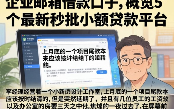 企业邮箱借款口子,概览5个最新秒批小额贷款平台