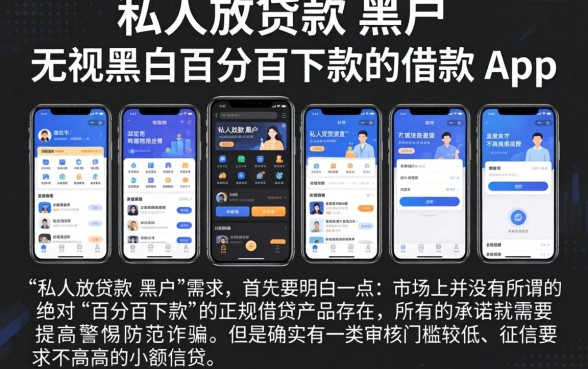 私人放贷款 黑户，陈列五个无视黑白百分百下款的借款app