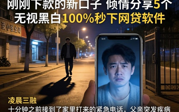 刚刚下款的新口子，倾情分享5个无视黑白100%秒下网贷软件