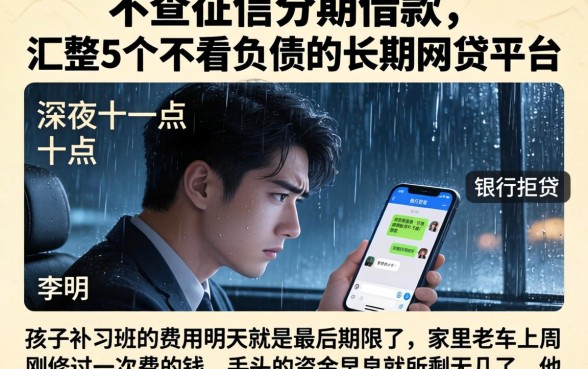 不查征信分期借款，汇整5个不看负债的长期网贷平台