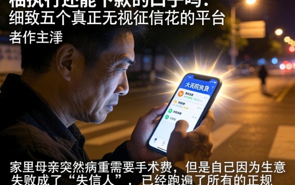 被执行还能下款的口子吗，细致阐述五个真正无视征信花的平台