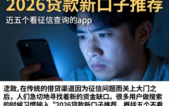2026贷款新口子推荐，概括五个不看征信查询的app