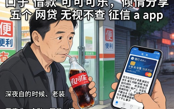 口子借款可口可乐，倾情分享五个网贷无视不查征信app