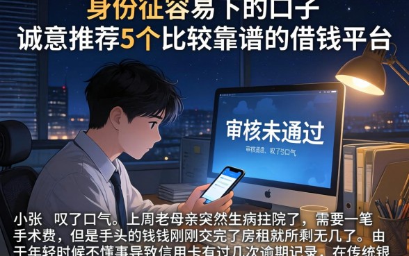 身份征容易下的口子，诚意推荐5个比较靠谱的借钱平台