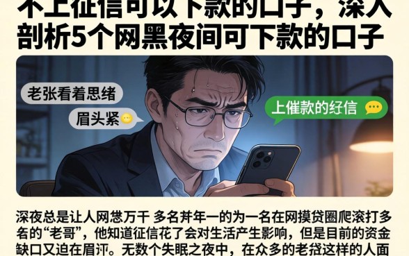 不上征信可以下款的口子，深入剖析5个网黑夜间可下款的口子