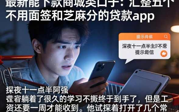 最新能下款的商城类口子，汇整五个不用面签和芝麻分的贷款app