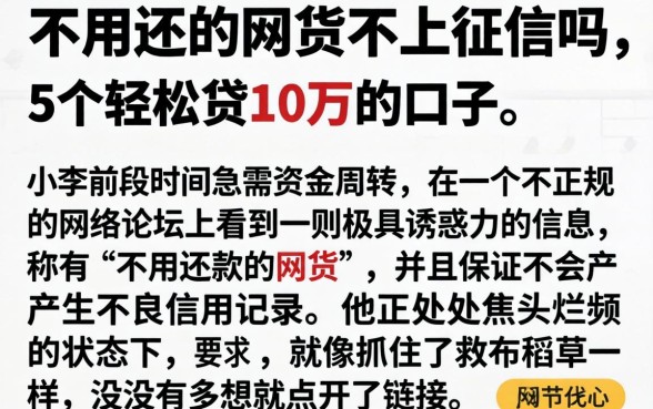 不用还的网货不上征信吗，详细阐述5个轻松贷10万的口子