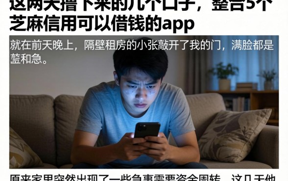 这两天撸下来的几个口子，整合5个芝麻信用可以借钱的app