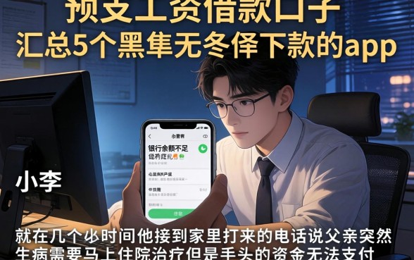 预支工资借款口子，汇总5个黑户无条件下款的app