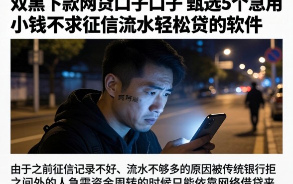 双黑下款的网贷口子口子，甄选5个急用小钱不求征信流水轻松贷的软件