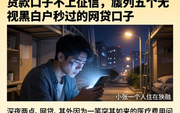 货款口子不上征信，胪列五个无视黑白户秒过的网贷口子