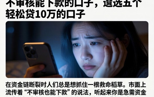 不审核能下款的口子，遴选五个轻松贷10万的口子