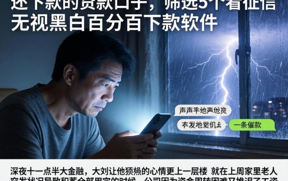 还下款的贷款口子，筛选5个不看征信无视黑白百分百下款软件