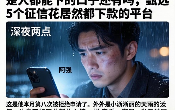 是人都能下的口子还有吗，甄选5个征信花居然都下款的平台