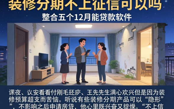 装修分期不上征信可以吗，整合五个12月能贷款的软件