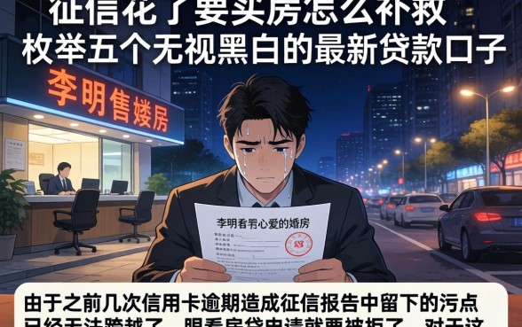征信花了要买房怎么补救,枚举五个无视黑白的最新贷款口子