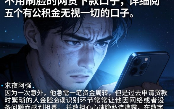 不用刷脸的网贷下款口子，详细阐述五个有公积金无视一切的口子