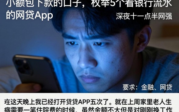 小额包下款的口子，枚举5个看银行流水的网贷app