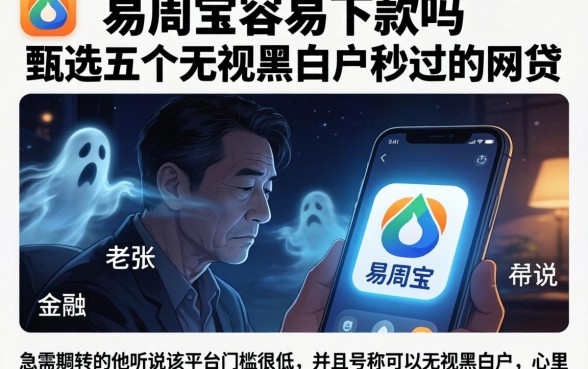 易周宝容易下款吗，甄选五个无视黑白户秒过的网贷