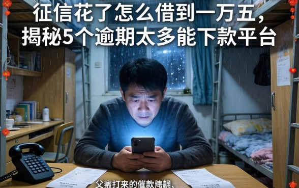 征信花了怎么借到一万五，揭秘5个逾期太多能下款平台