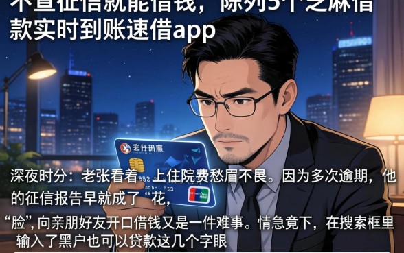 不查征信就能借钱，陈列5个芝麻借款实时到账速借app