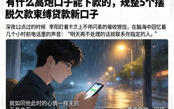有什么高炮口子能下款的，规整5个摆脱欠款束缚贷款新口子