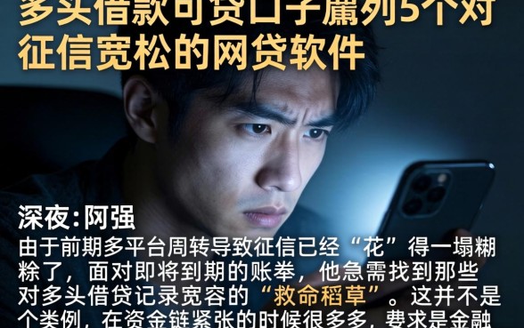 多头借款可贷口子，胪列5个对征信宽松的网贷软件