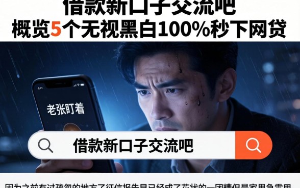 借款新口子交流吧，概览5个无视黑白100%秒下网贷
