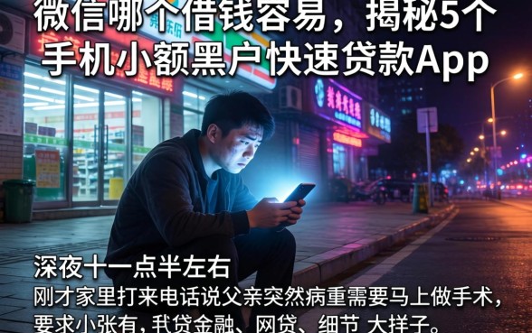 微信哪个借钱容易，揭秘5个手机小额黑户快速贷款app